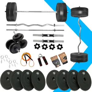 10kg KIT 3ft Curl Rod | 3ft Straight   One Pair Dumbbell Rods | Weight Plates | Exercise kit