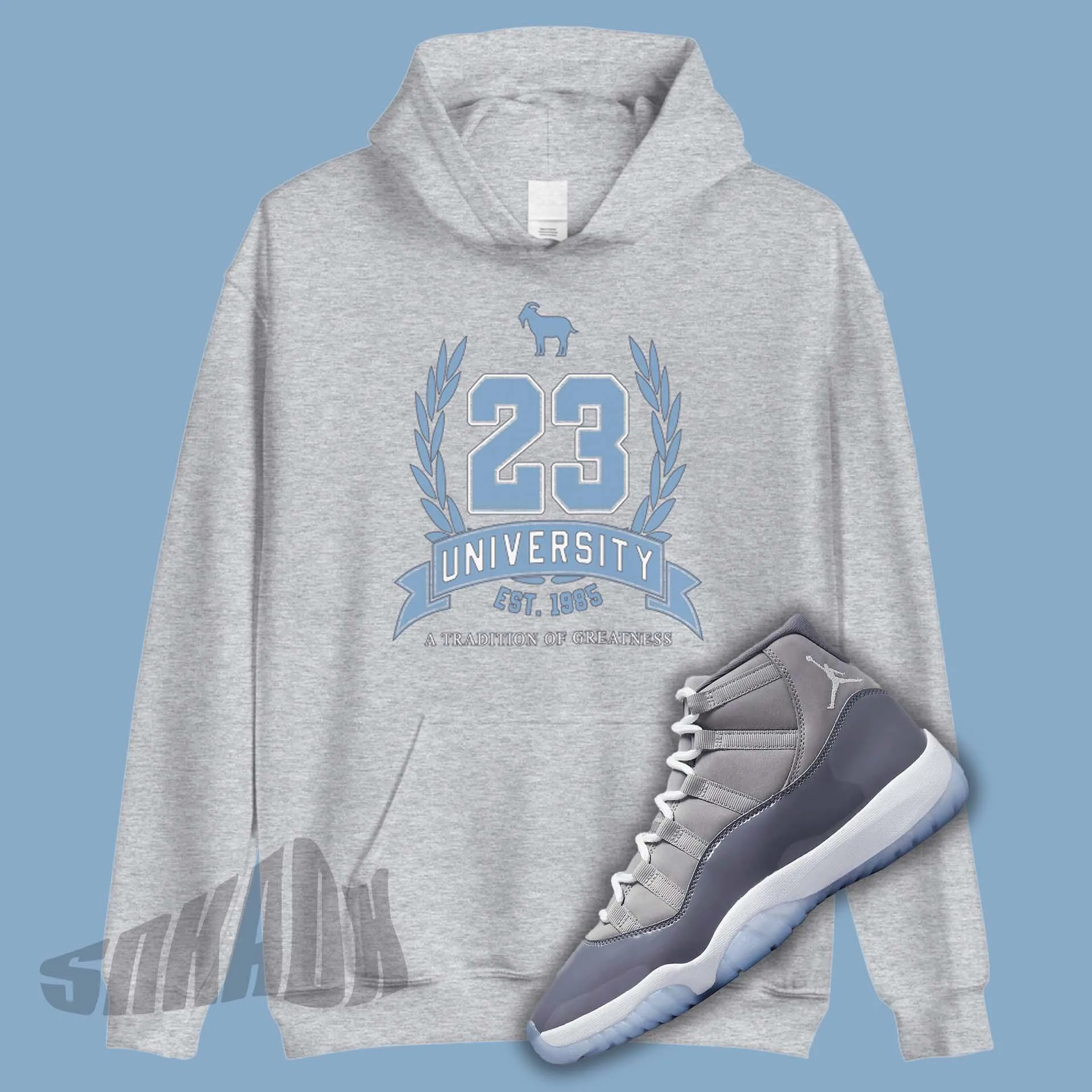 23 University Hoodie To Match Cool Grey Retro 11