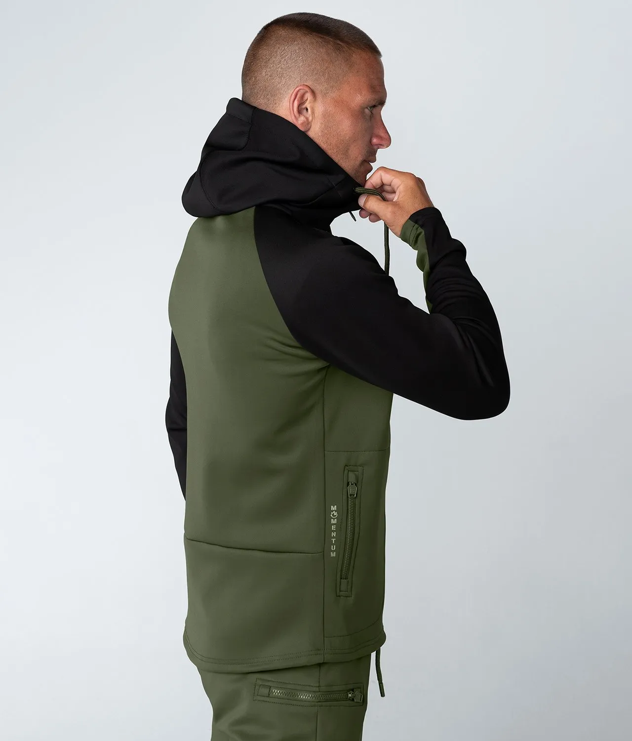 8000 . Momentum Regular-Fit Hoodie - Military Green