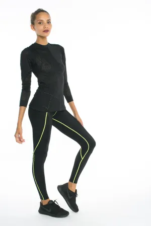 925Fit Track Me Down Rash Guard - Black