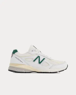 990v4 Calcium / Forest Green Low Top Sneakers