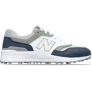 997 Waterproof Spikeless Golf Shoes White/Navy - 2024