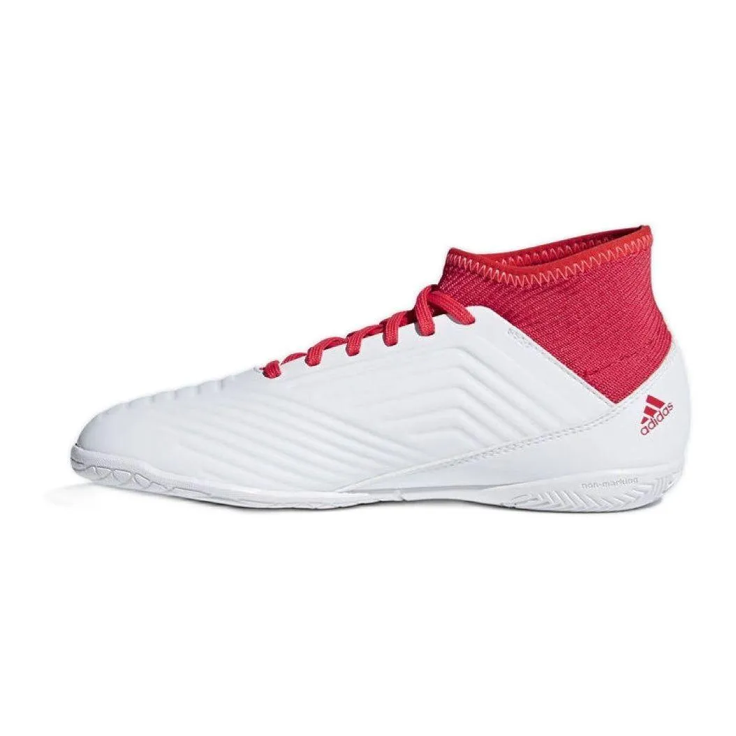 Adidas Kid's Predator Tango 18.3 Indoor Soccer Shoes - White / Coral Red