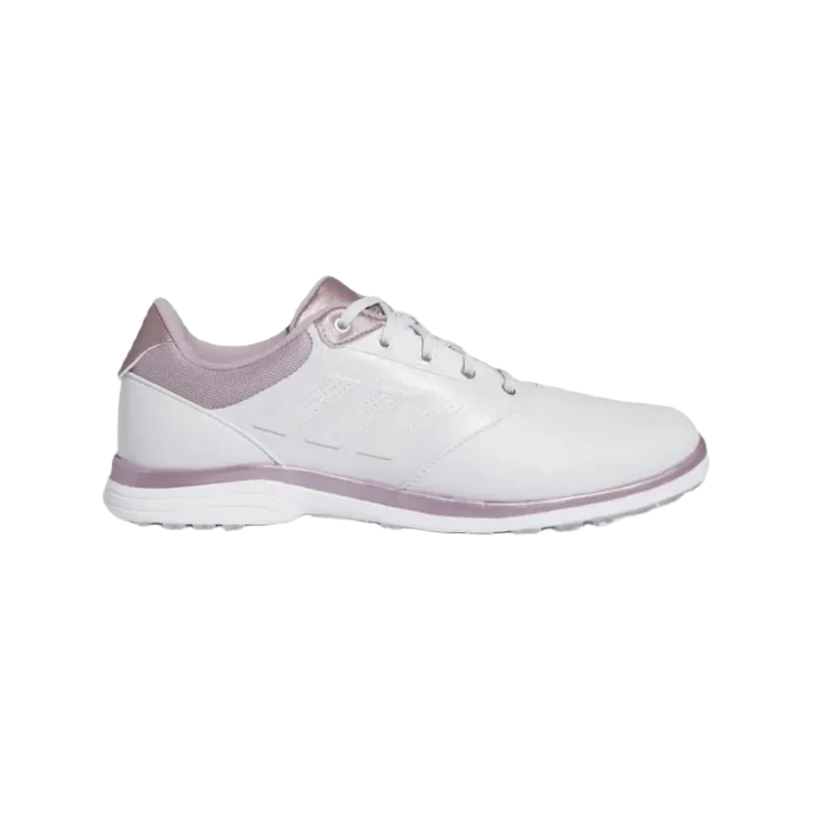 Adidas Ladies Alphaflex 24 Spikeless Golf Shoes - White/Pink