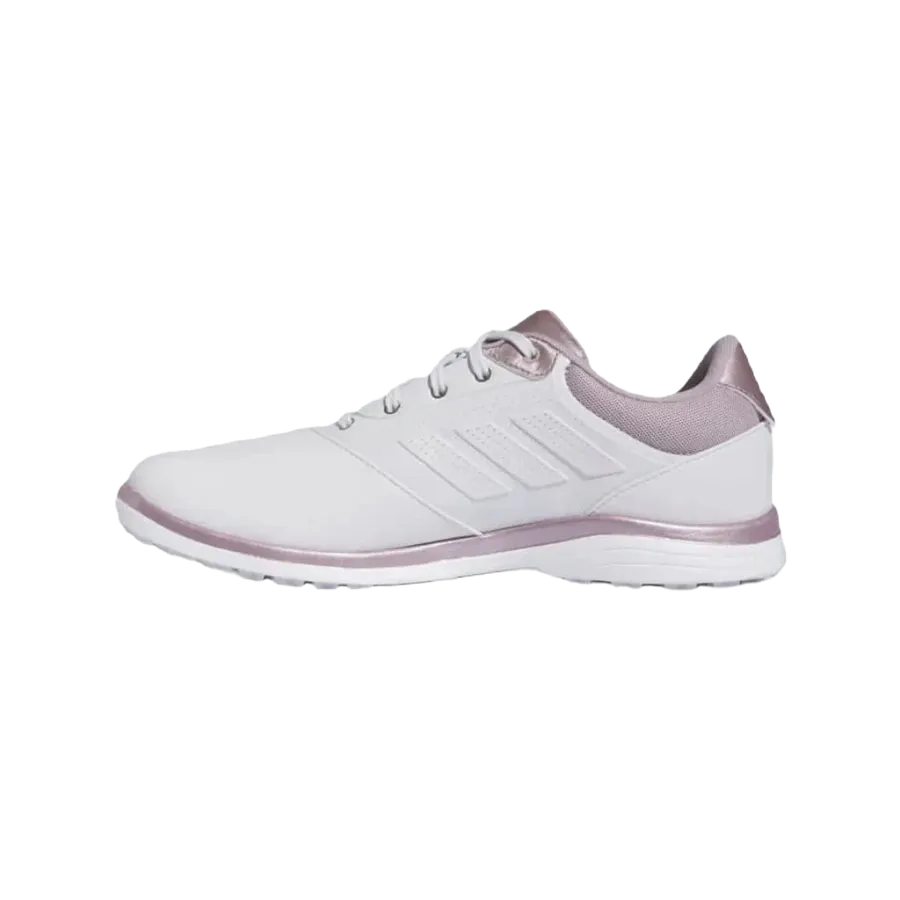 Adidas Ladies Alphaflex 24 Spikeless Golf Shoes - White/Pink