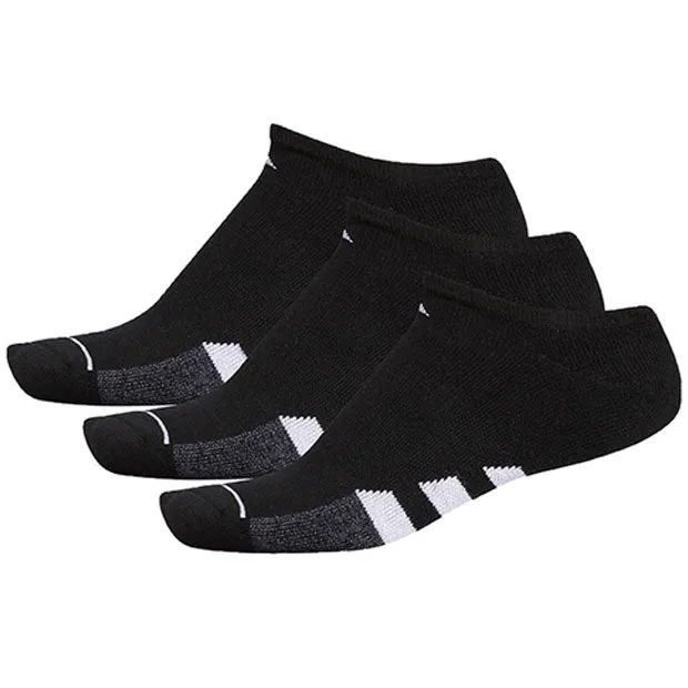 Adidas Men Cushioned No Show Tennis Athletic Socks 3 Pack