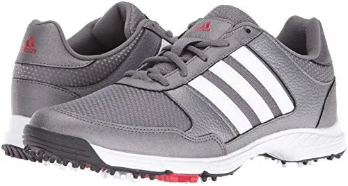 adidas Men's Tech Response Golf Shoe, Iron Metallic/White, 9 M US