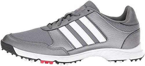 adidas Men's Tech Response Golf Shoe, Iron Metallic/White, 9 M US