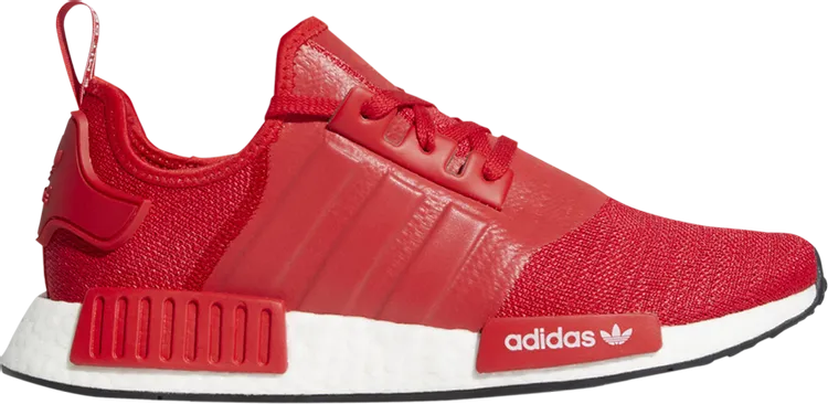 Adidas NMD R1 men's sneakers, red and white