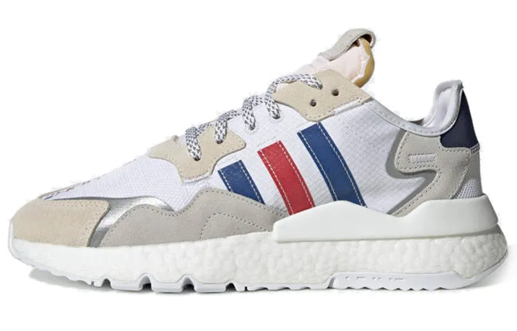 Adidas Originals Nite Jogger Cloud sneakers, white/gray/blue/red