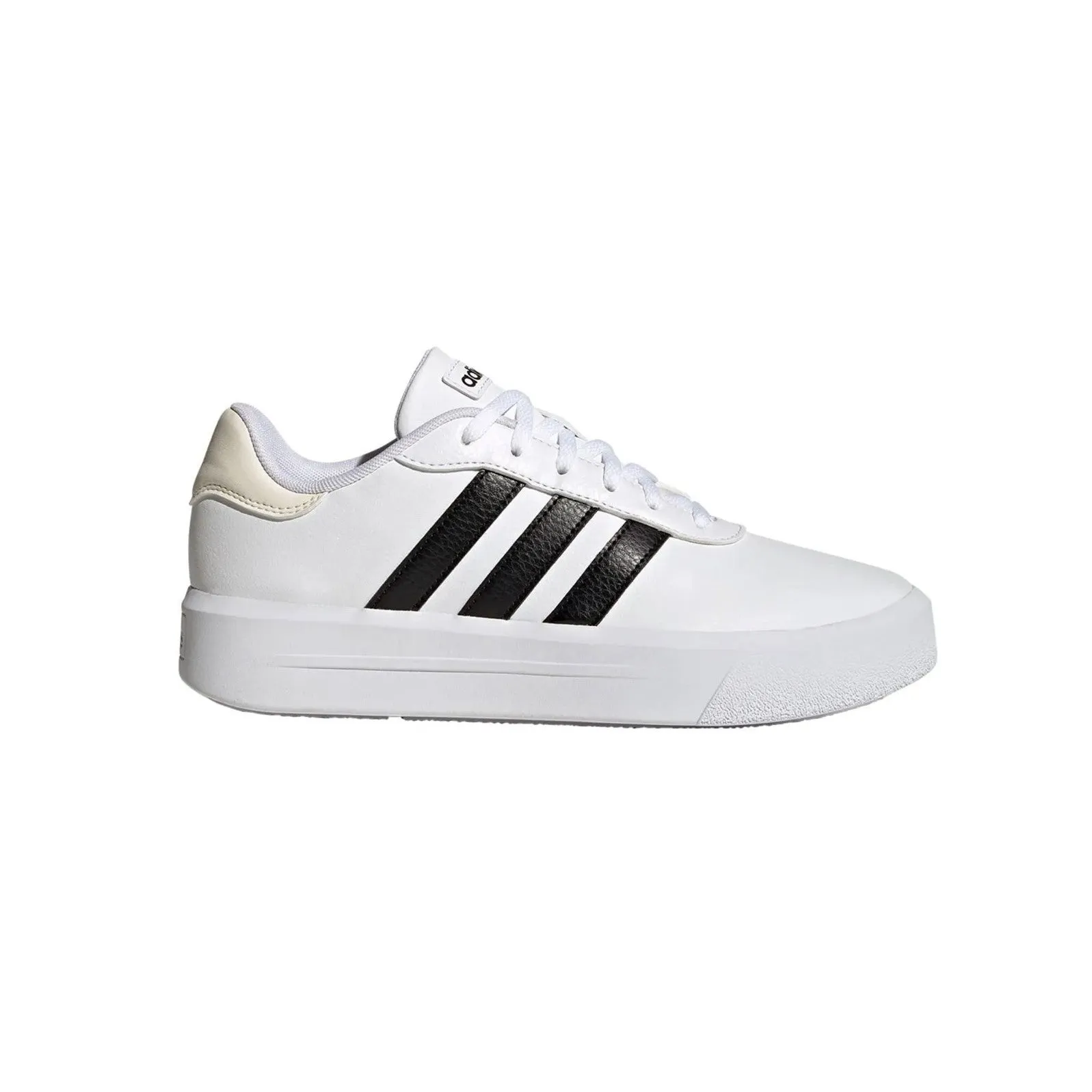 Adidas sneakers da donna con zeppa Court Platform HQ4532 bianco nero