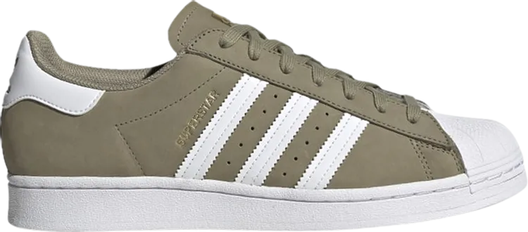 Adidas Superstar men's sneakers, dark green