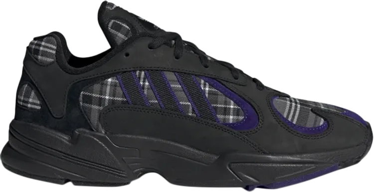 Adidas Yung-1 'Purple Plaid' sneakers, purple