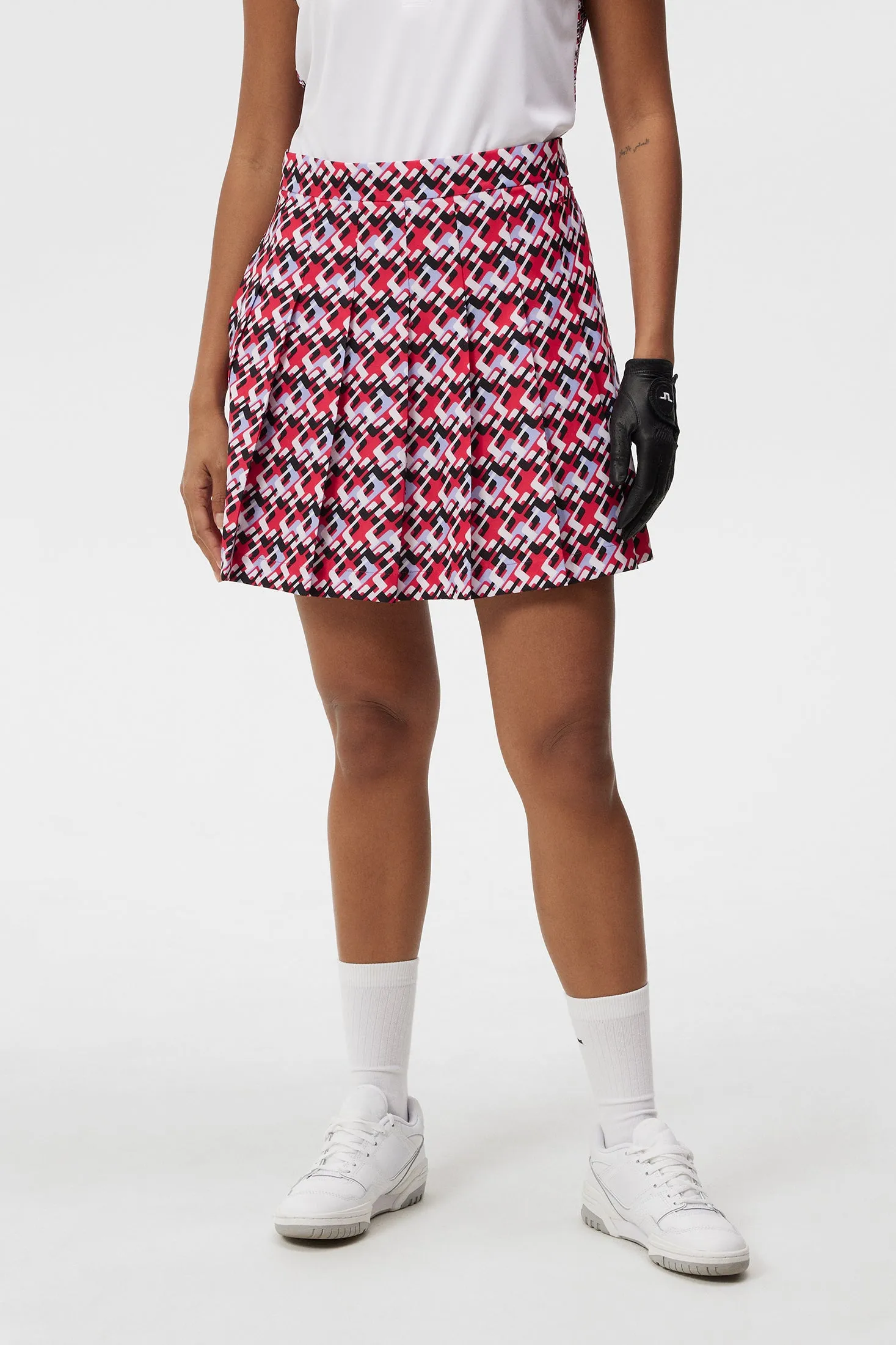 Adina Print Skirt / JL Micro Bridge Rose Red