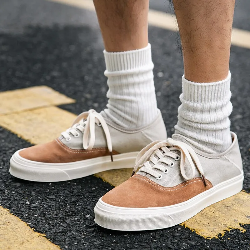 Advbridge Men Canvas Shoes Fashion Sneakers Unisex Vulcanized Shoes Classic Walking Flats Men Casual Shoes Comfy Men Casual Summer Shoes