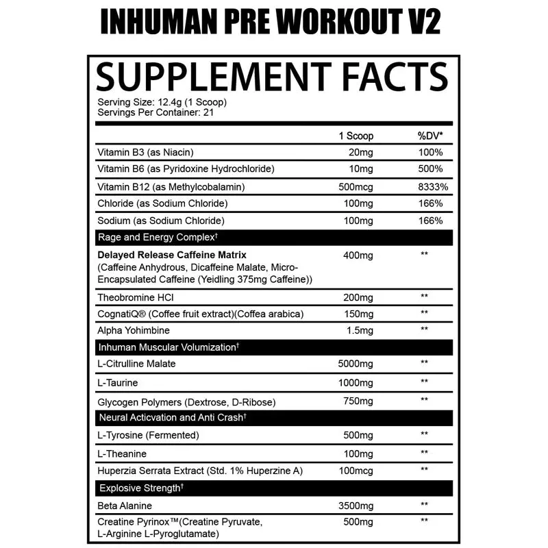 AfterDark Inhuman Pre-Workout 21 Servings