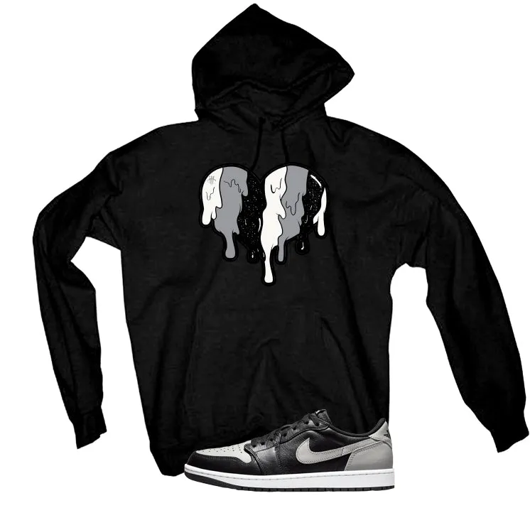 Air Jordan 1 Low OG Shadow Black T-Shirt (Heart)