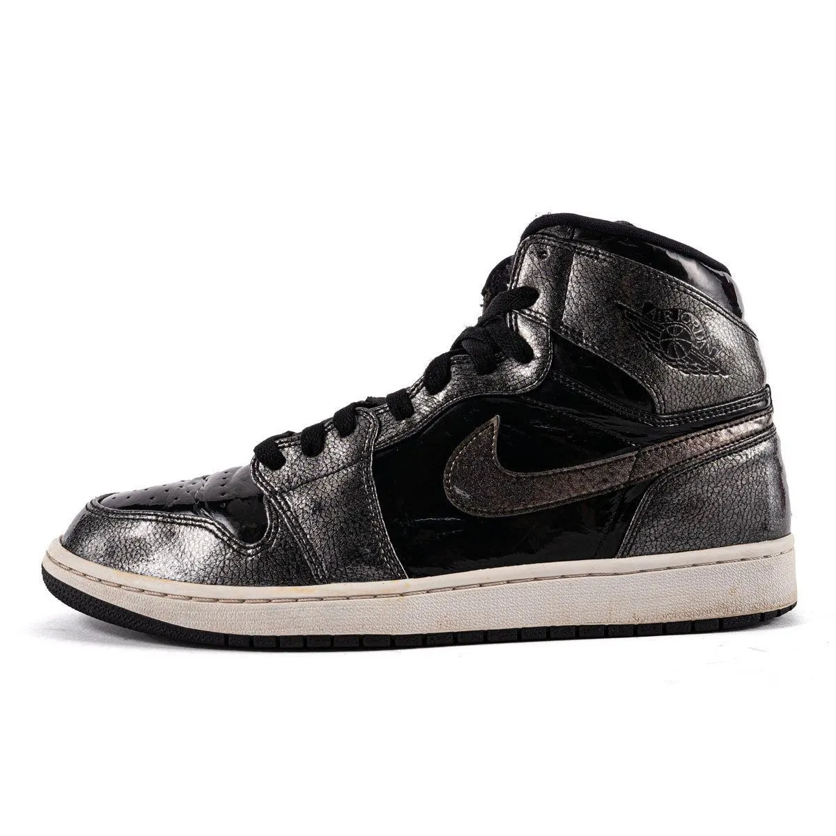 Air Jordan 1 Retro High-Top Sneakers Leather Grey Colour For Men