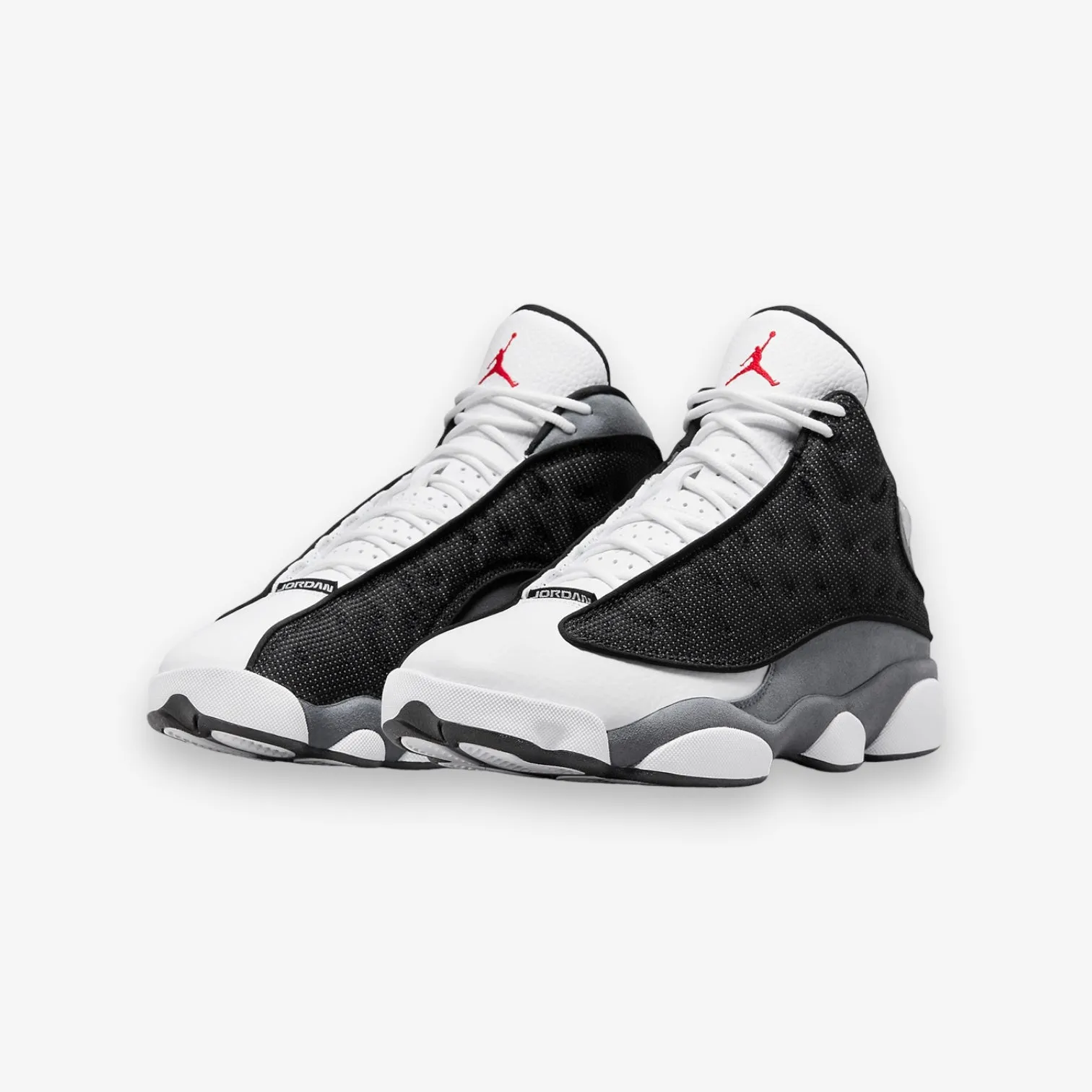 AIR JORDAN 13 RETRO BLACK/UNIVERSITY RED-FLINT GREY-WHITE GS 884129-060