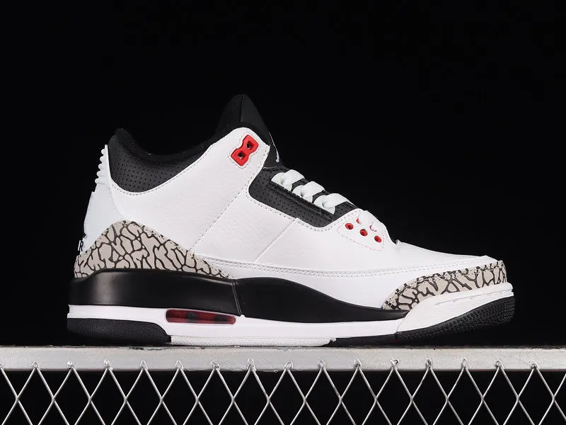 AIR JORDAN 3 RETRO WHITE/BLACK-CMNT GRY-INFRRD 23