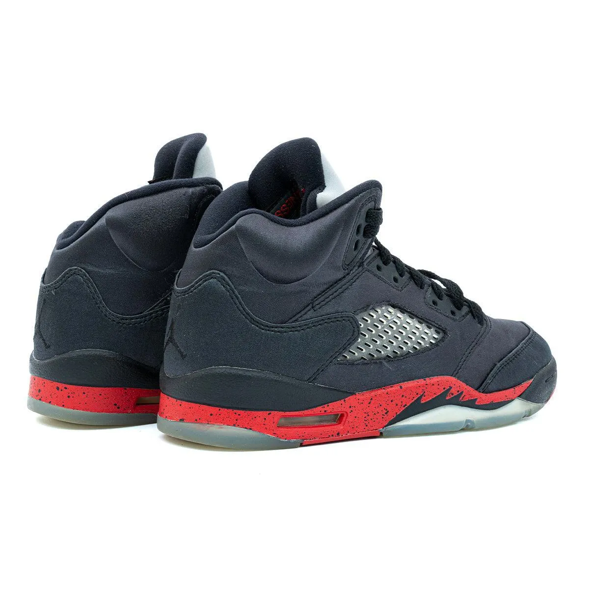 Air Jordan 5 Sneakers Fabric Black Colour For Kids