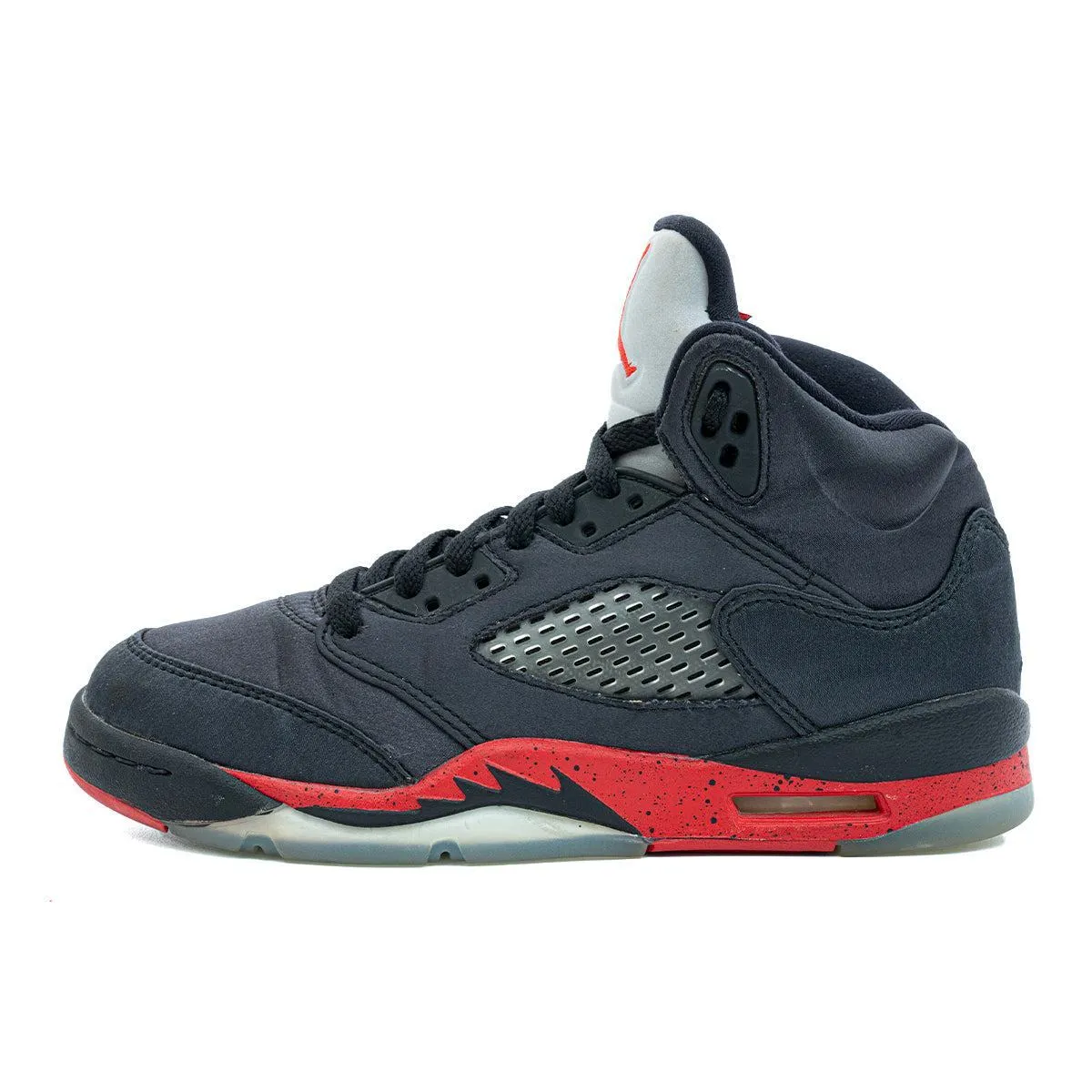 Air Jordan 5 Sneakers Fabric Black Colour For Kids