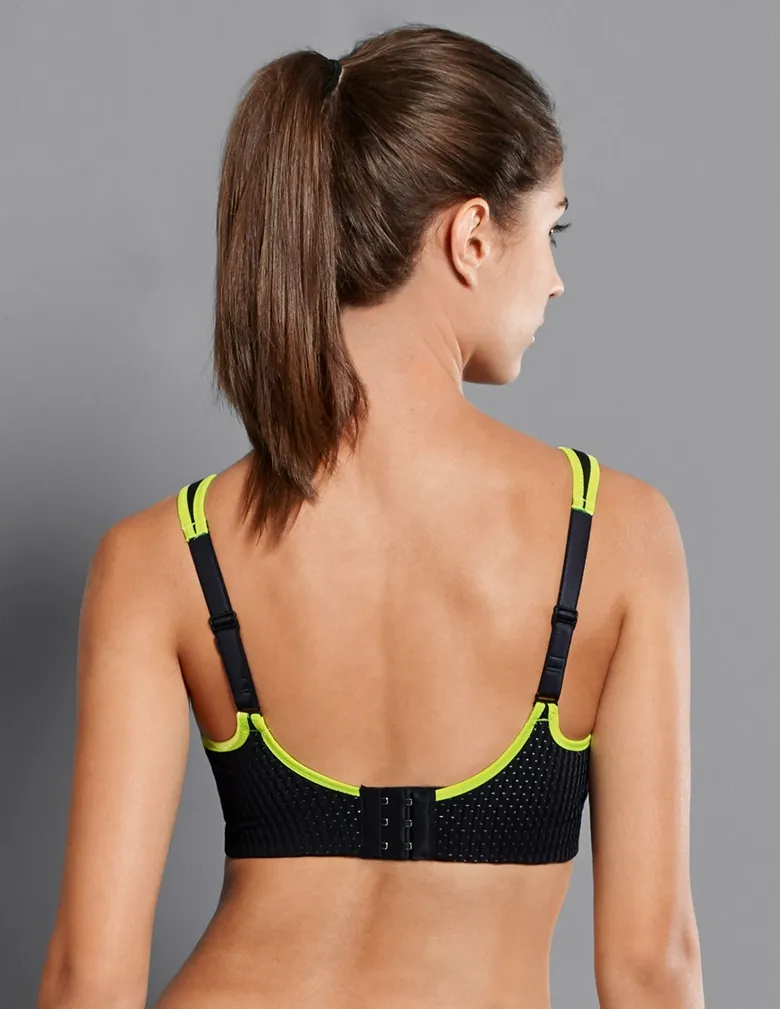 Anita 5544 Black Neon Air Controlled Wire Free Sports Bra