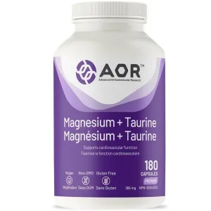 AOR Magnesium   Taurine 365mg 180 Caps