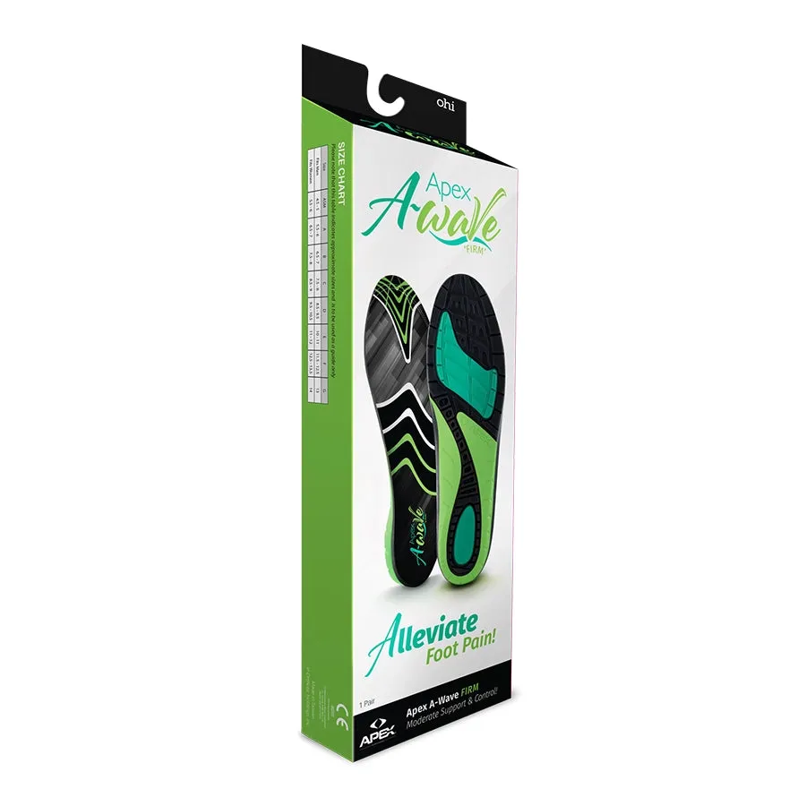 Apex A-Wave Firm Orthotic Support Insoles