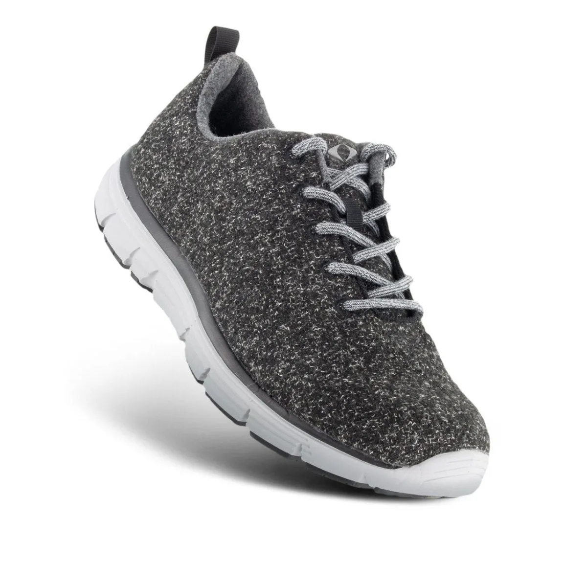 Apex A8100m Natural Wool Knit Men's Casual Shoe  In Dark Grey