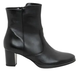 Ara Women's Osmanthus Zip Heel Boot Black Nappa Leather