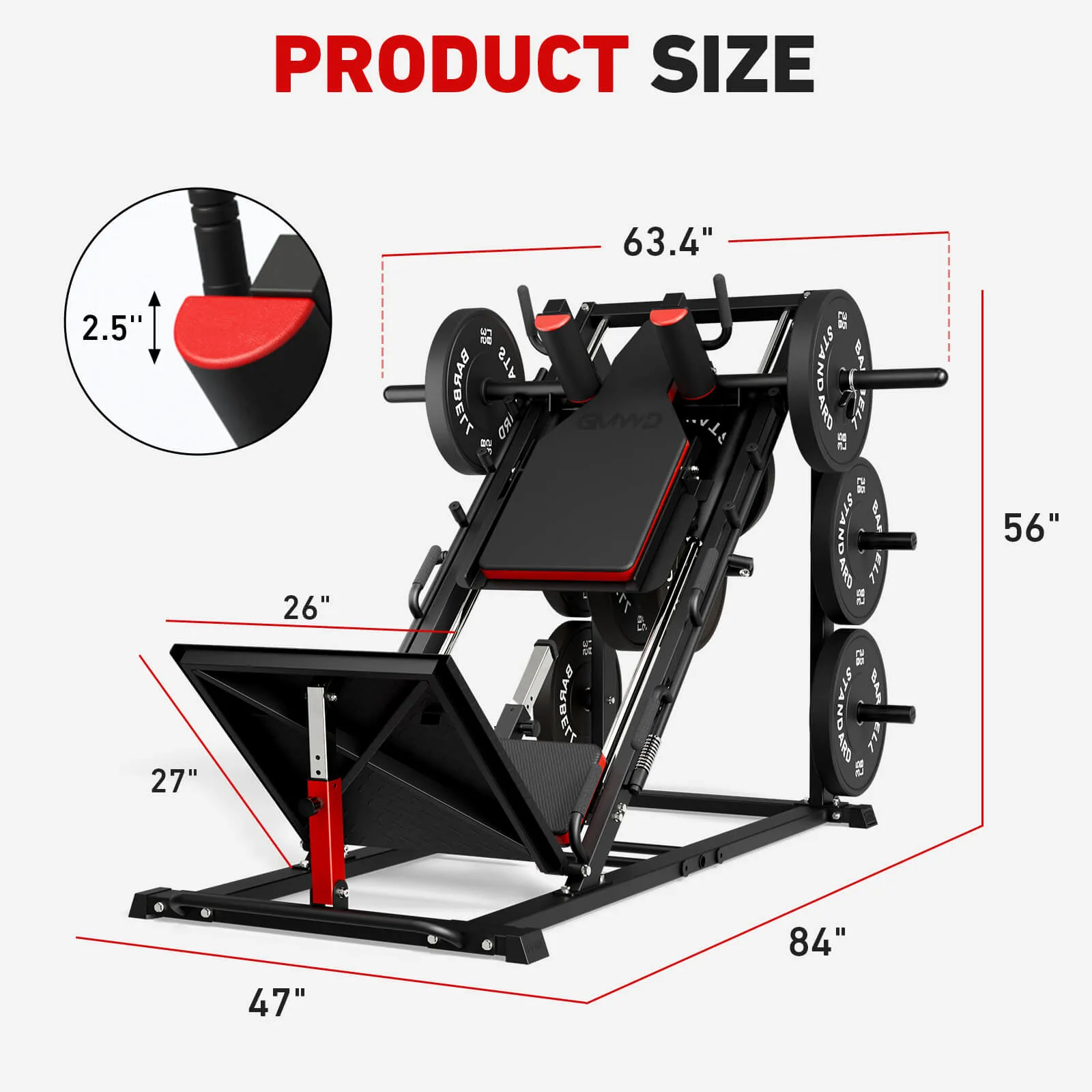 Arete ™ 3-in-1 Leg Press and Hack Squat Machine