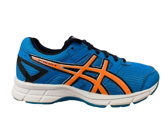 Asics scarpa da corsa da ragazzo Gel Galaxy 8 C520N 4230 blu arancio