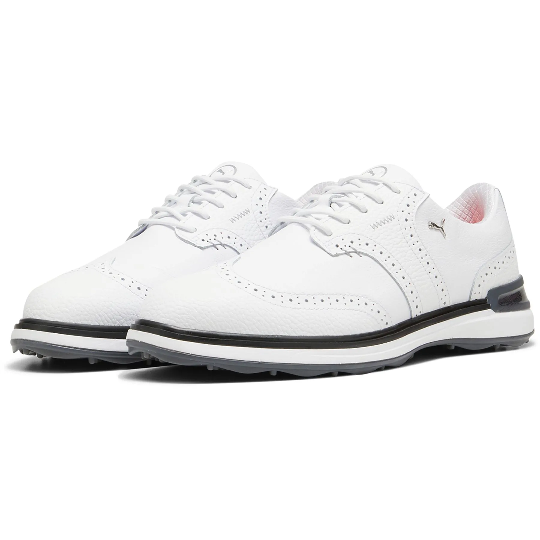 Avant Wingtip Leather Spikeless Golf Shoes White - 2024