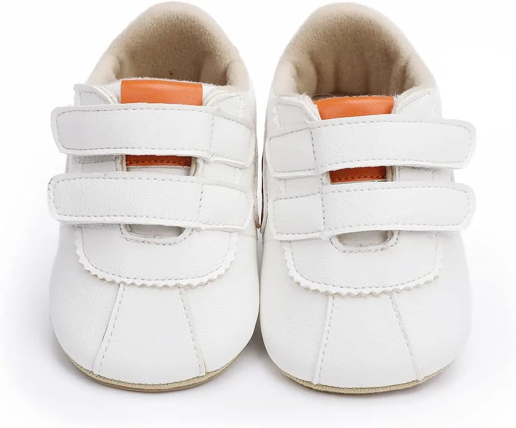 Baby Boys Girls Shoes Infant Sneakers PU Leather Non Slip Rubber Sole Newborn Shoes Toddler First Walker Crib Shoes