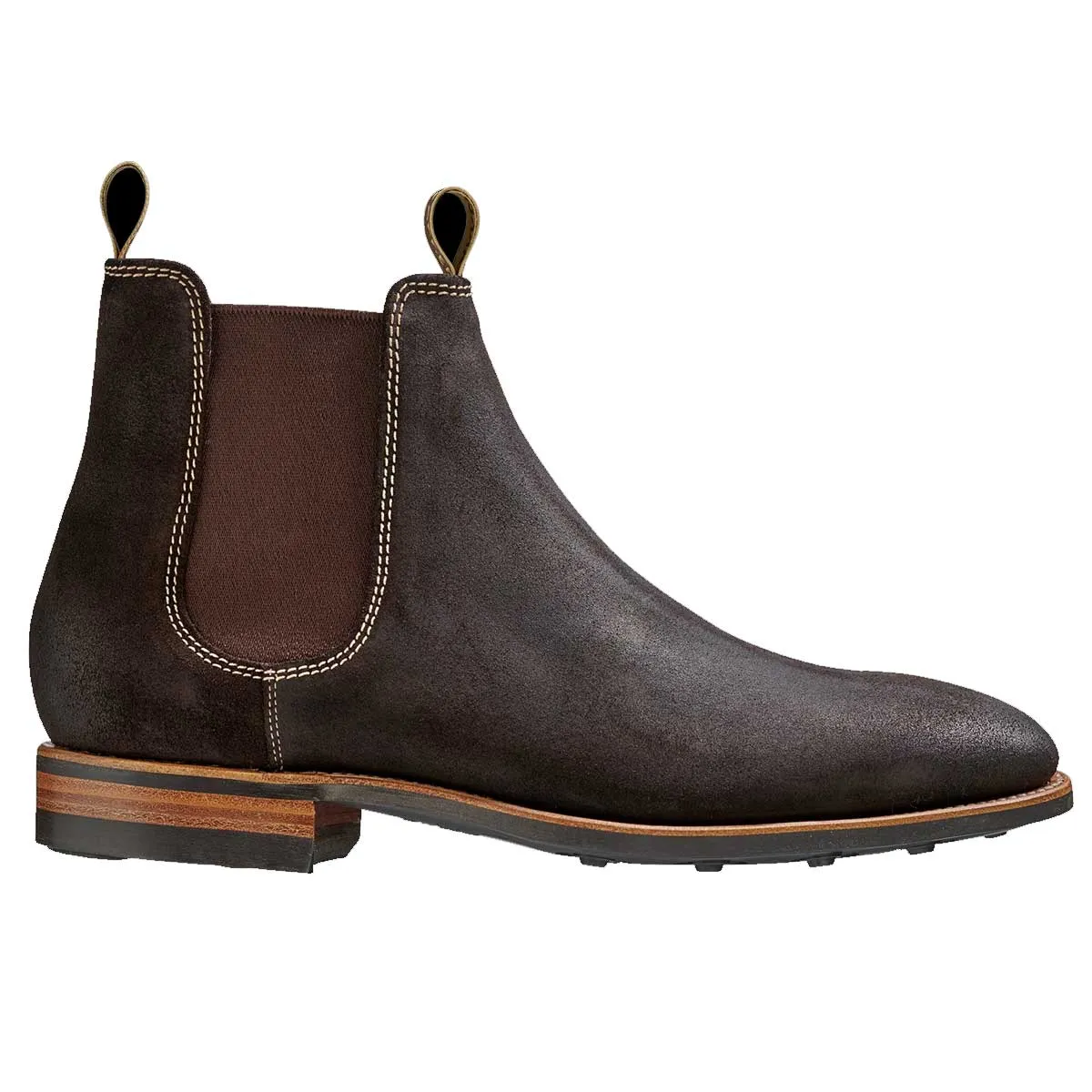 BARKER Mansfield Chelsea Boots - Mens - Choc Burnish Suede