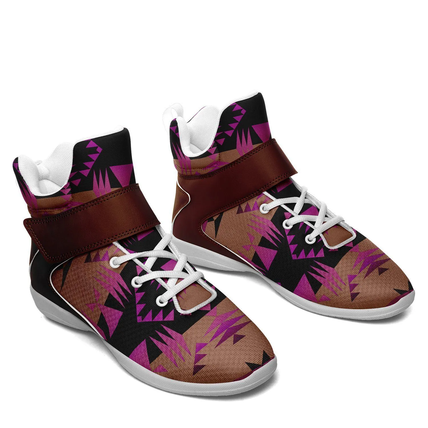 Between the Mountains Berry Ipottaa Basketball / Sport High Top Shoes - White Sole