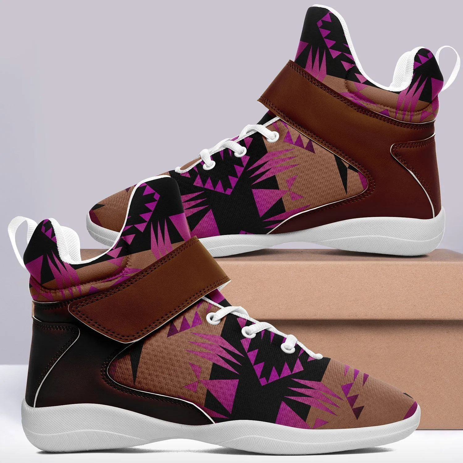 Between the Mountains Berry Ipottaa Basketball / Sport High Top Shoes - White Sole