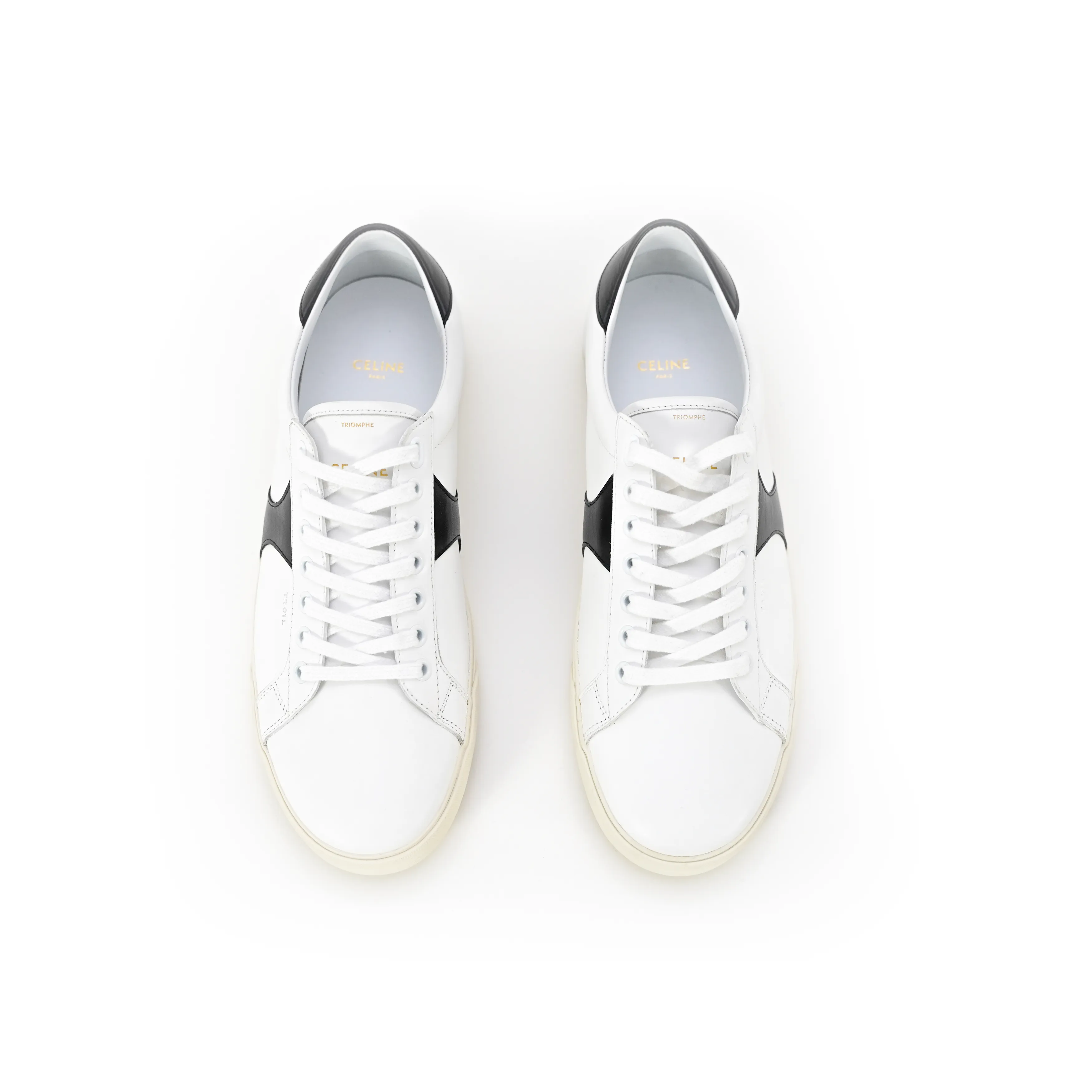 Black & White Triomphe Lowtop Sneaker