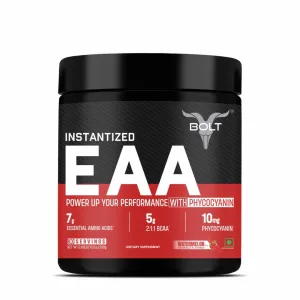 Bolt Nutrition Eaa 300Gm, 30 Servings|Nine Essential Amino Acid With Bcaa 5000|Eaa Supplement For Men & Women- Watermelon Fizz, Powder