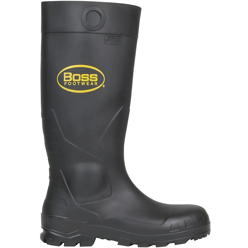 Boss 382-810/9 16" Black PVC Steel Toe Boot