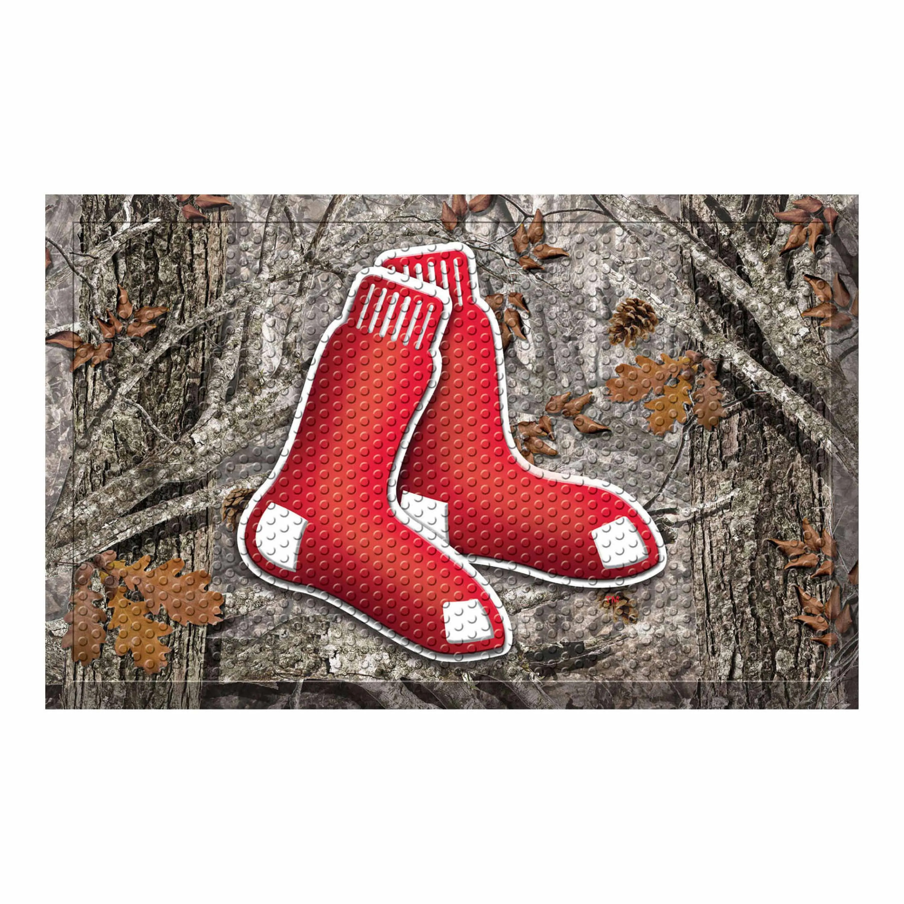 Boston Red Sox Rubber Scraper Door Mat Camo