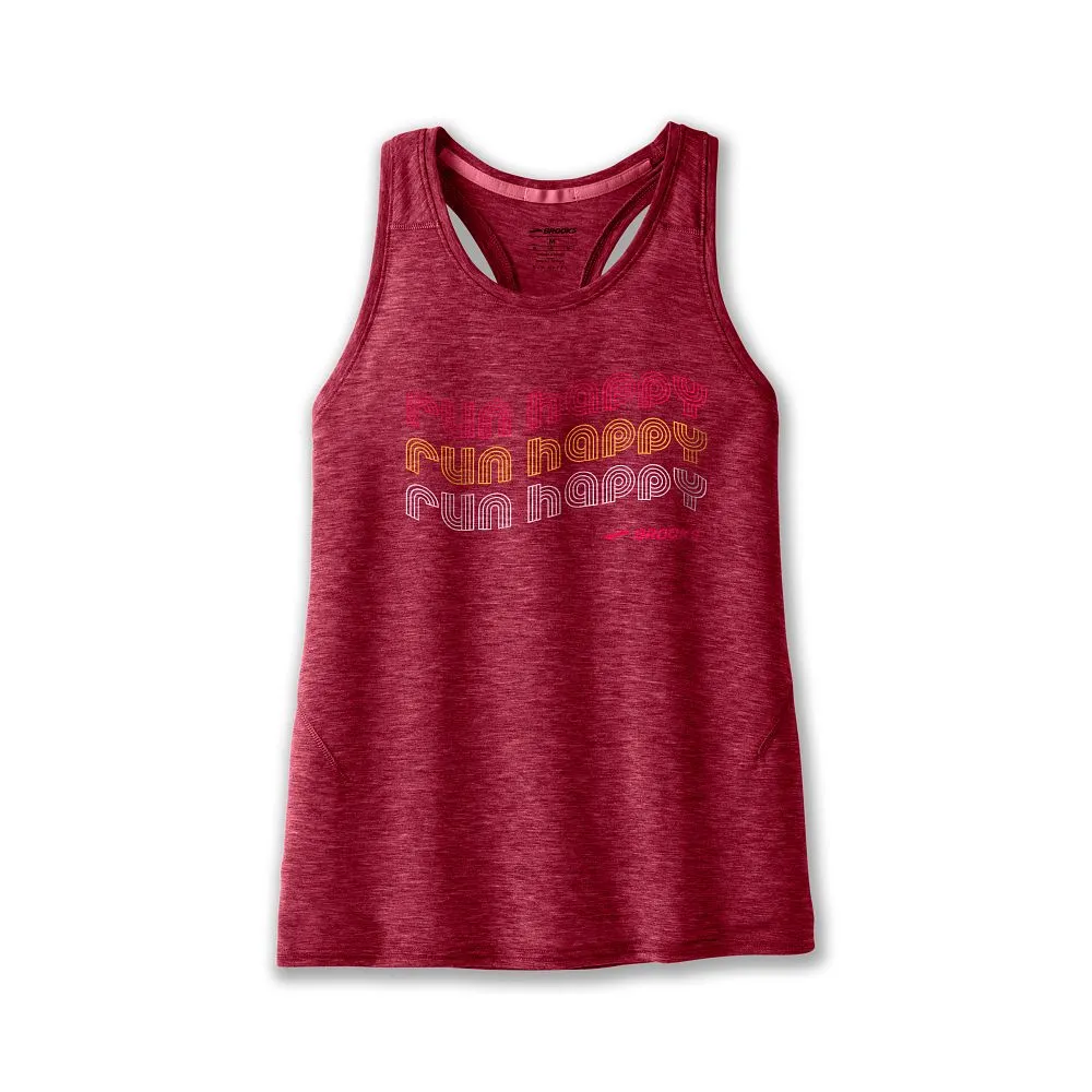 Brooks | Distance Tank 2.0 | Women's | Run Happy Heather Razzmatazz