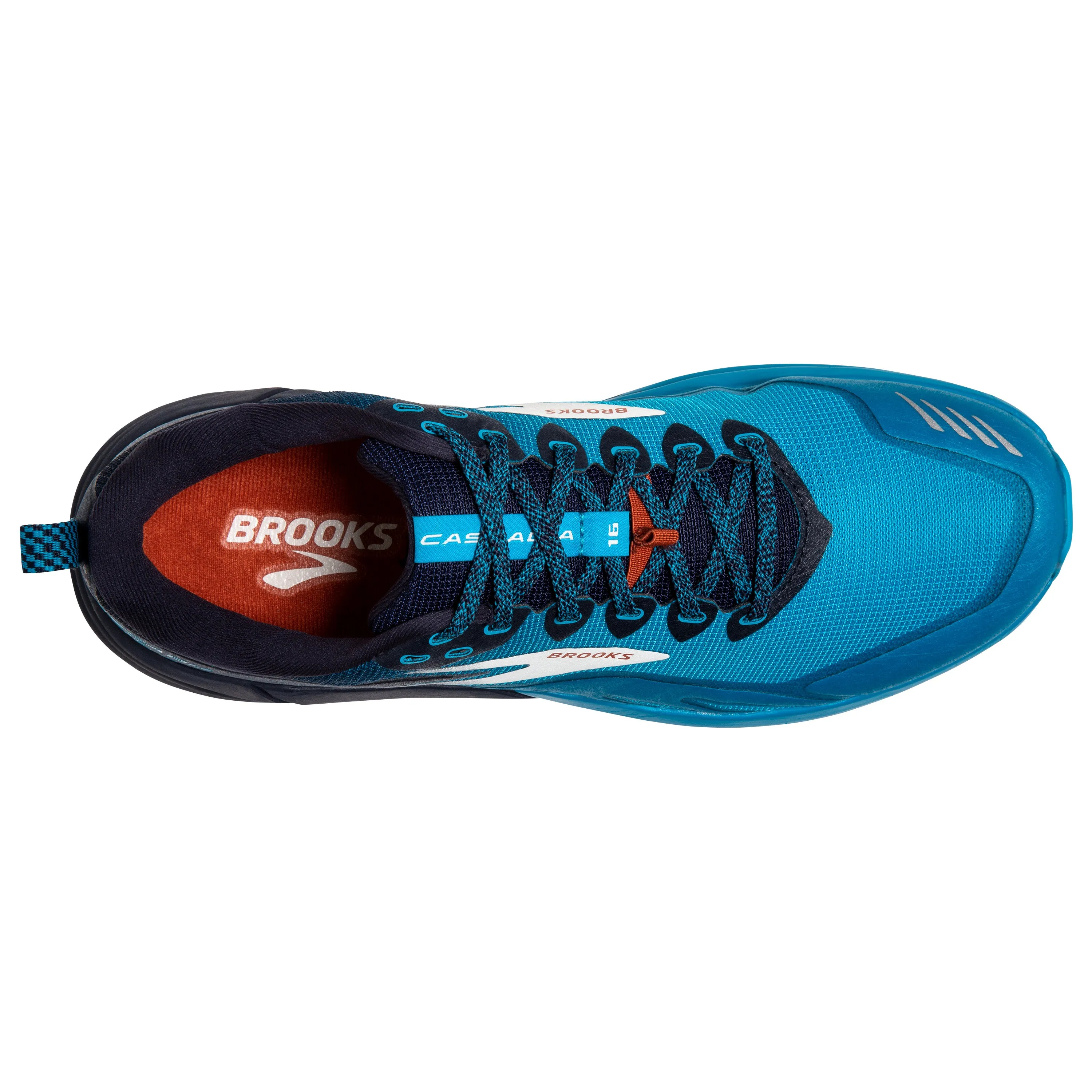 Brooks Mens Trainer Cascadia 16 Peacoat/Atomic Blue/Roobios