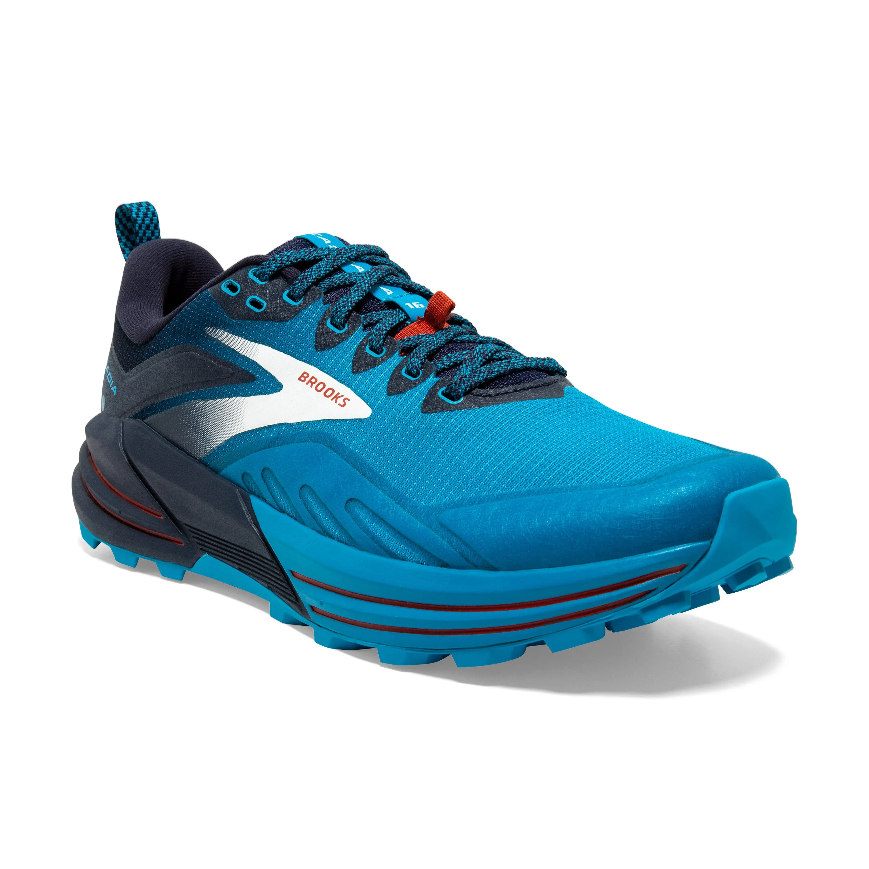 Brooks Mens Trainer Cascadia 16 Peacoat/Atomic Blue/Roobios