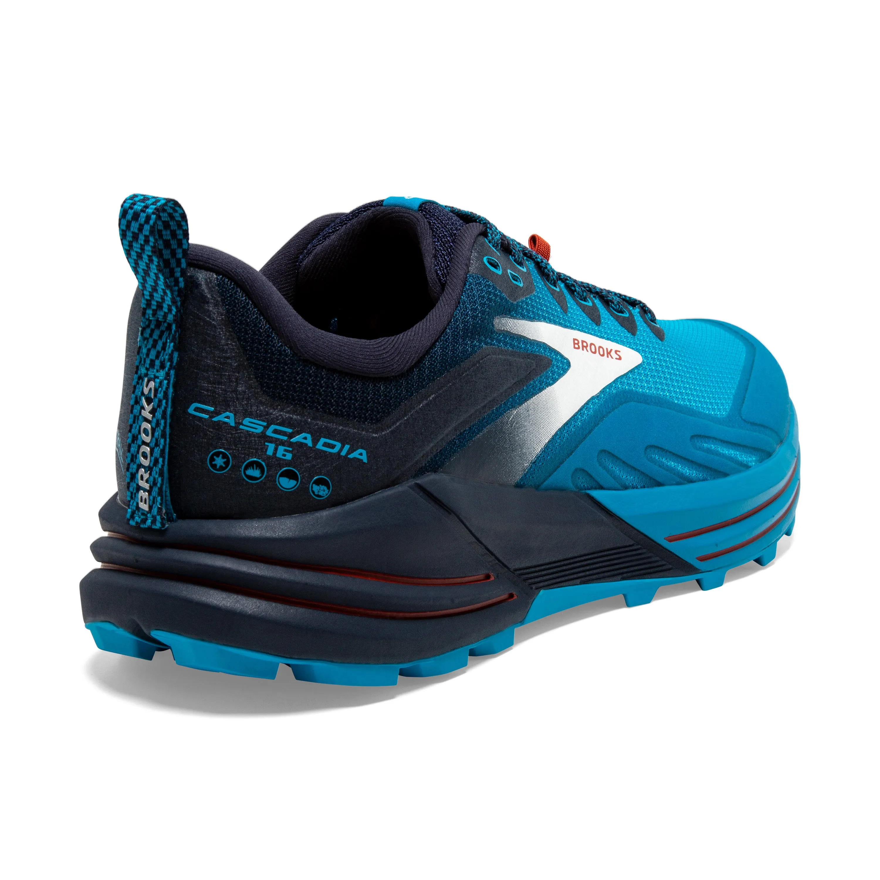 Brooks Mens Trainer Cascadia 16 Peacoat/Atomic Blue/Roobios