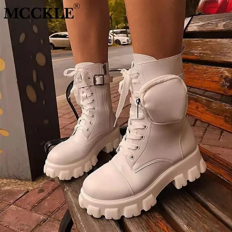 Buckle Strap Zipper Ankle Boot