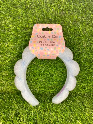 Cait and Co Plush Headband in Blue