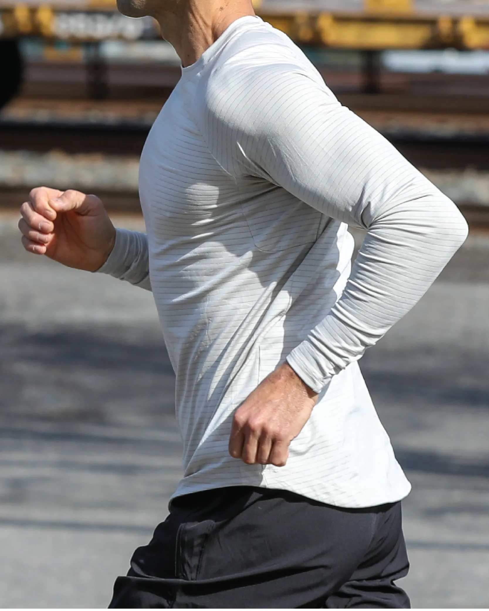 Cardinal Long Sleeve Cream Workout Shirt