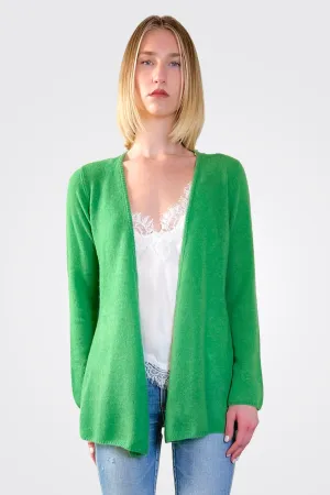 Cashmere Open Duster - Golf Green